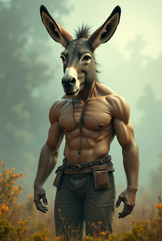 ahuman with ass head
