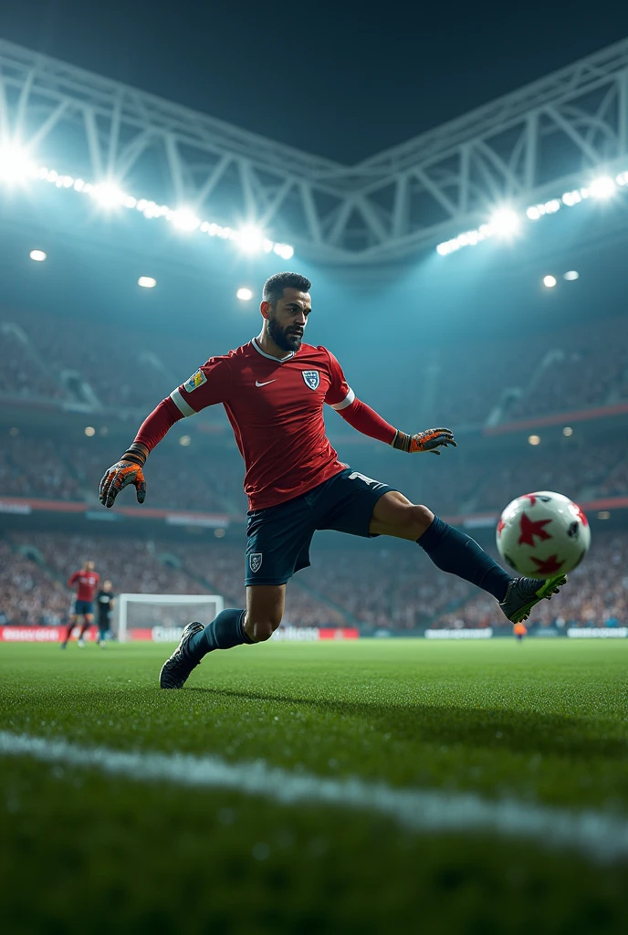 Create a goalkeeper saving penalties