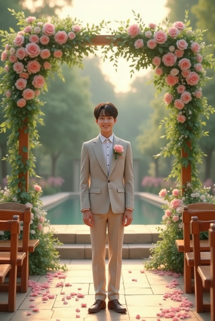I want a picture of BTS's Jin getting married