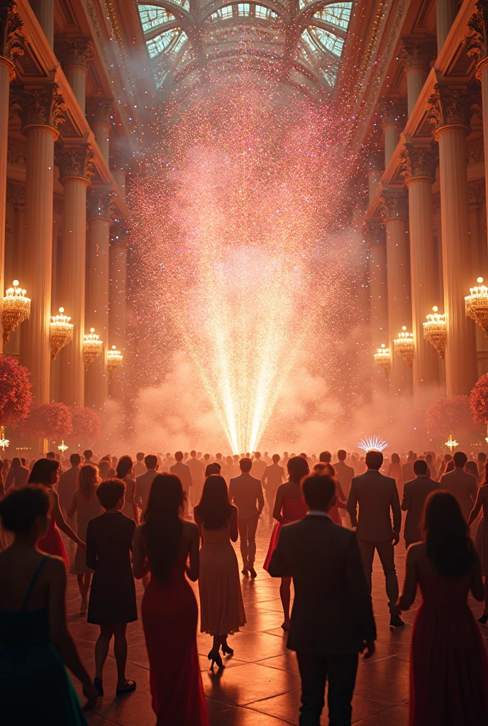 A grand party with lots of crackers hd resolution photo