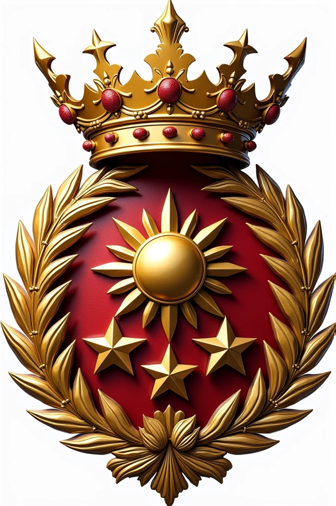 3 stars and a sun emblem for royalty