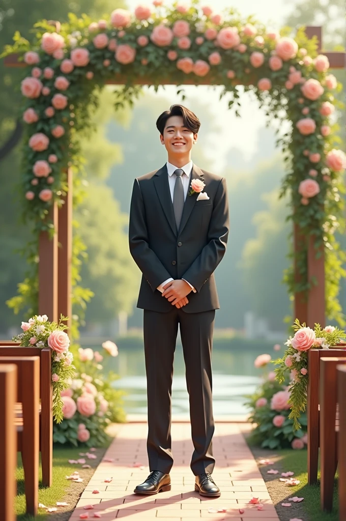 I want a picture of BTS&#39;s Jin getting married
