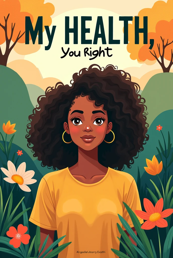 Cover page for a Magazine with title " Muller Spring 2024" with theme " My Health, My Right ". Don't put unnecessary girl there