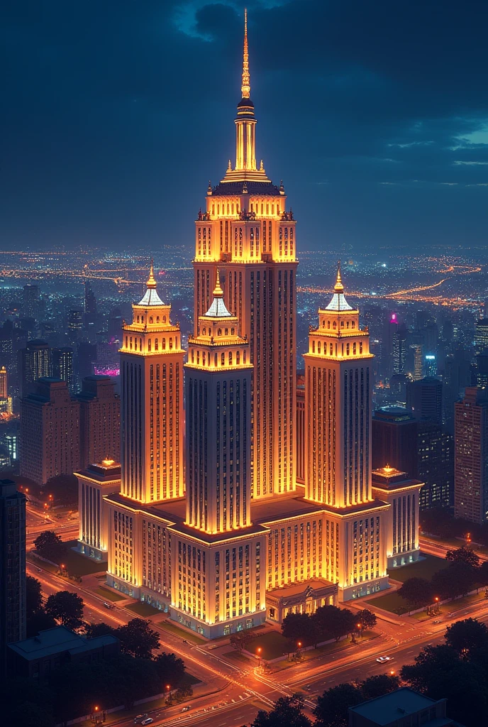 United State of America beautiful building night