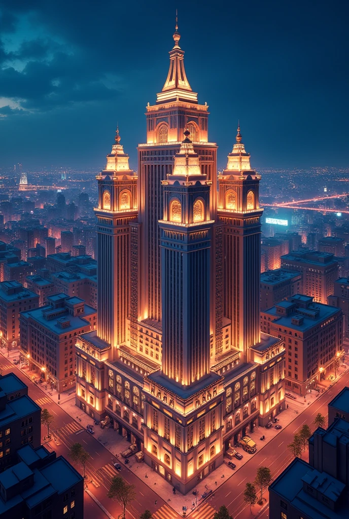 United State of America beautiful building night 