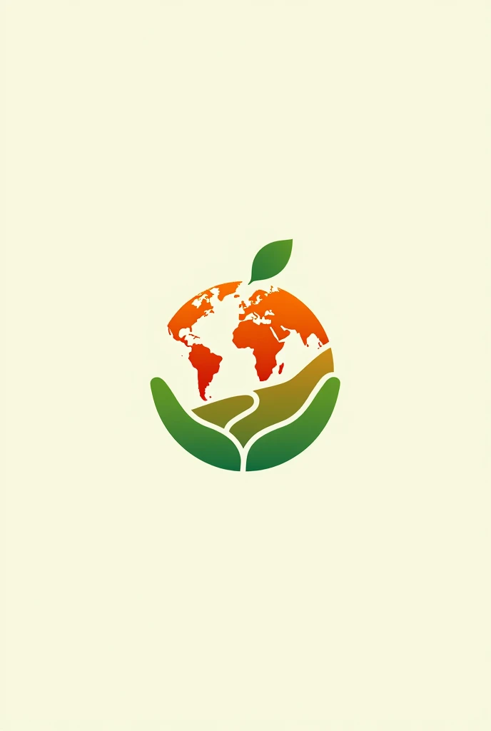 Create a logo for a food company that symbolizes global reach and accessibility. The logo should feature:
Globe/Icon of the World: A stylized globe or world map that represents the company's international scope and variety of food products.
Human Hand: A hand, either reaching towards or gently holding the globe, to symbolize the company's dedication to customer service and accessibility.
Color Palette: Use bright, appetizing colors that evoke freshness and appeal, such as greens, oranges, or reds.
Typography: Include the company name in a modern, clean font that matches the logo’s style. The text should be easily readable and harmonize with the icon.
Style: Aim for a professional, balanced look. The design should be simple enough to be versatile for various uses (e.g., packaging, digital media) but detailed enough to convey the global and caring nature of the brand.
Please ensure the design is unique and avoids clichés. The logo should be eye-catching and suitable for both small and large-scale applications.