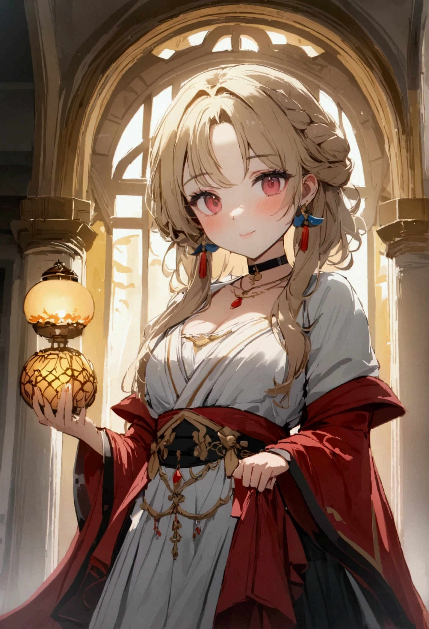 superbe qualité, chef-d'œuvre, High Resolutisur, 1fille, rougir, (sourire séduisant: 0.8), Élève étoile, Hanfu Chinois Lilas, accessoires pour cheveux, collier, bijoux, beauté, sur_corps, Effet Tyndall, le réalisme, Lotus Psurd, Bord clair, Two-tsure Lighting, (Peau très détaillée: 1.2), 8k UHD, Reflex numérique, Lumière douce, Haute qualité, Éclairage volumétrique, Photo franche, High Resolutisur, 4k, 8k, Bokeh d'arrière-plan