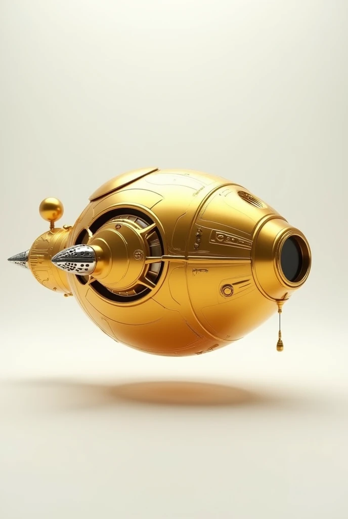 Golden yort ship with white backgrounds