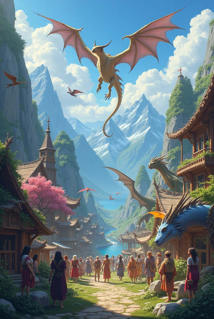 Make an clan with people in it living with different kind of creatures and drangons who are there friend