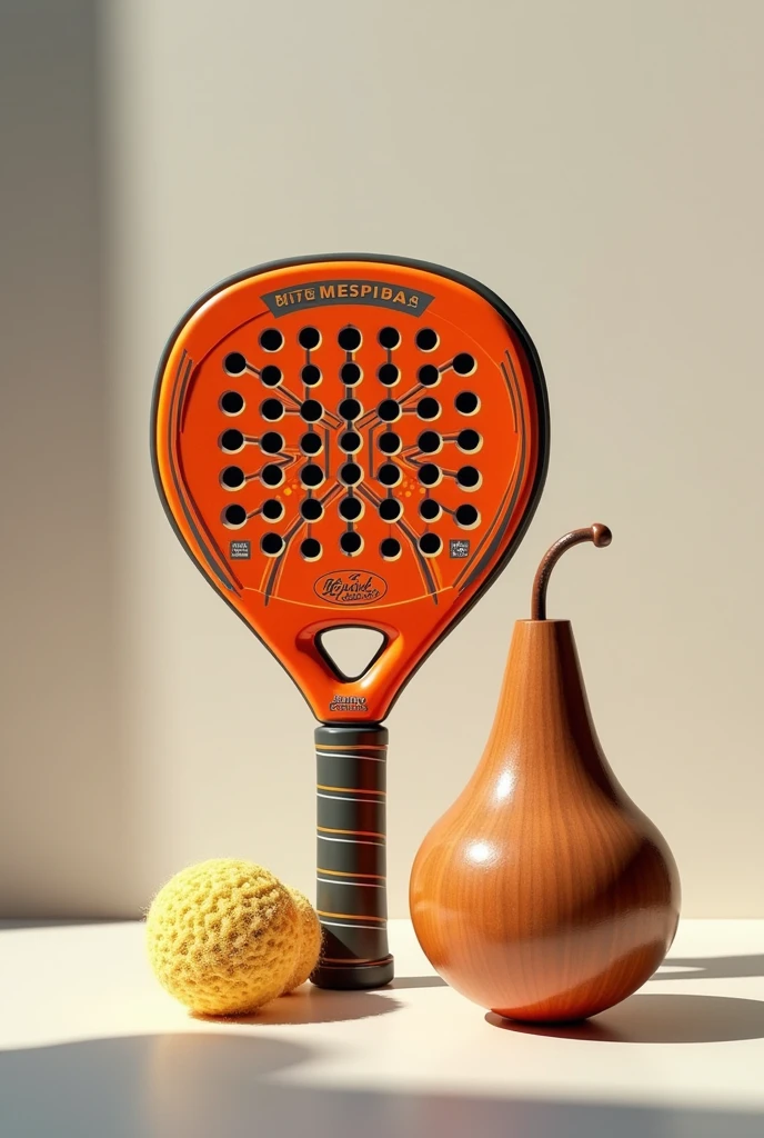 Padel racket and porongo playing