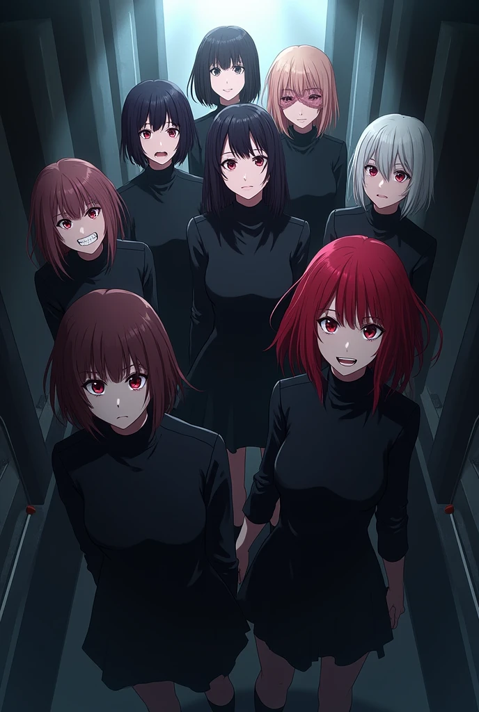 7 girls in black, is anime killer