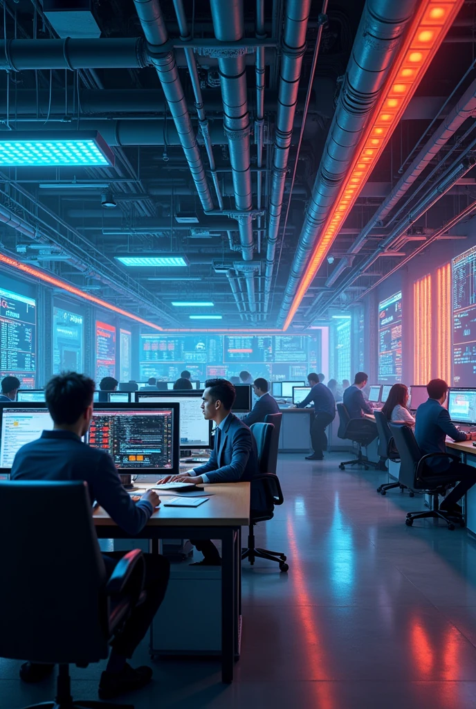 Create an image of the IT area, that contains the following sentence - feel the power that comes from T.I.
