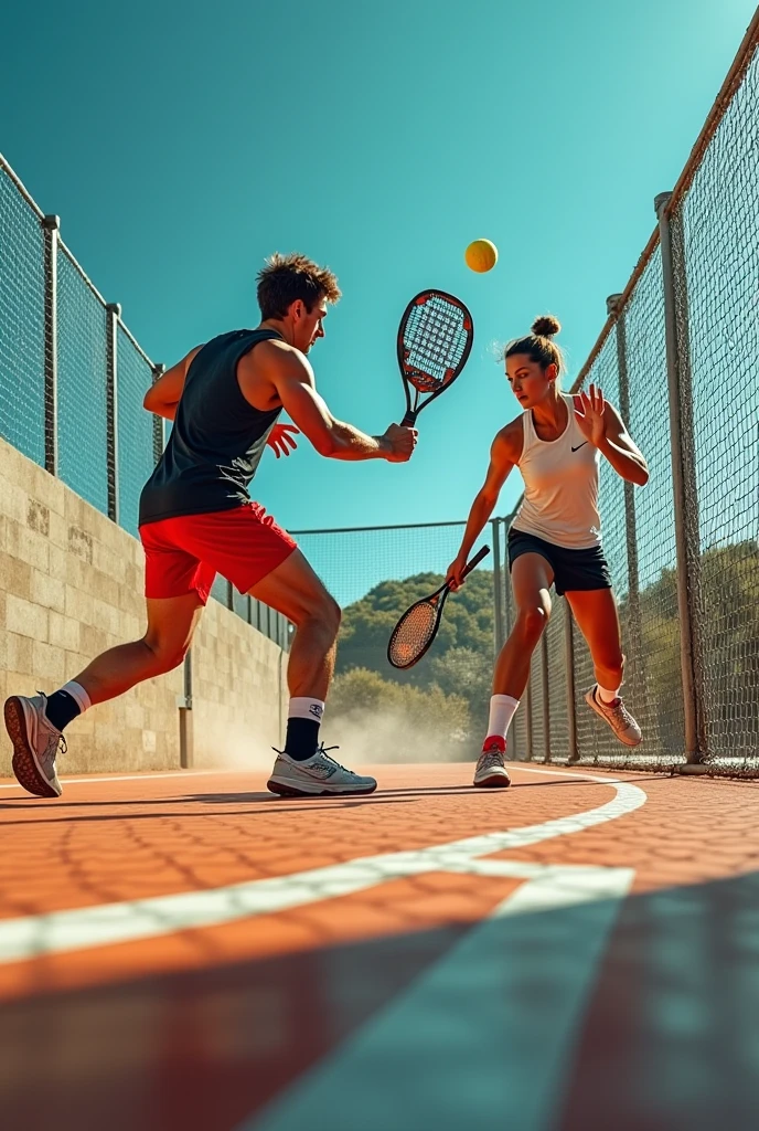 Padel racket, porongo ball playing