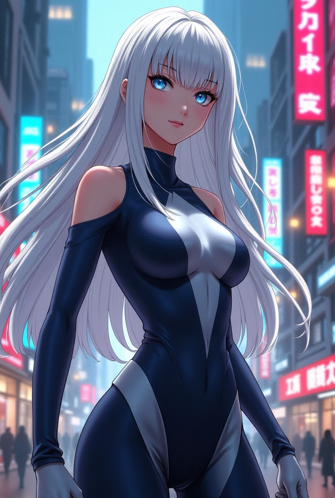 Mha oc female. White hair