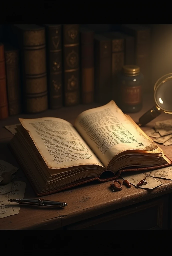 Old book open
