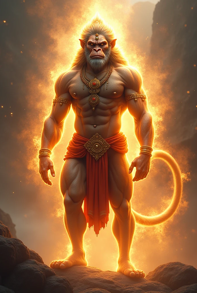 Lord Hanuman glow lighting 