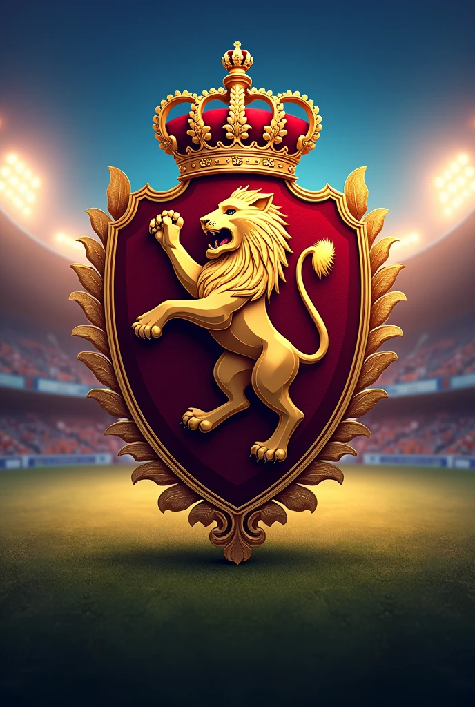 Rajput power name logo background cricket stadium