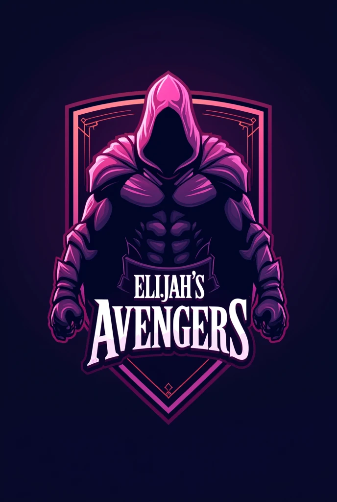 Create a violet logo for intramurals unit 1 Elijah’s avengers make it cool no face or no character just pure logo with cool design and add cool paterns on it. Put or write the words “unit 1 Elijah’s avangers. The logo should be nice and god fearing and a looks like a warrior. Related it to sports