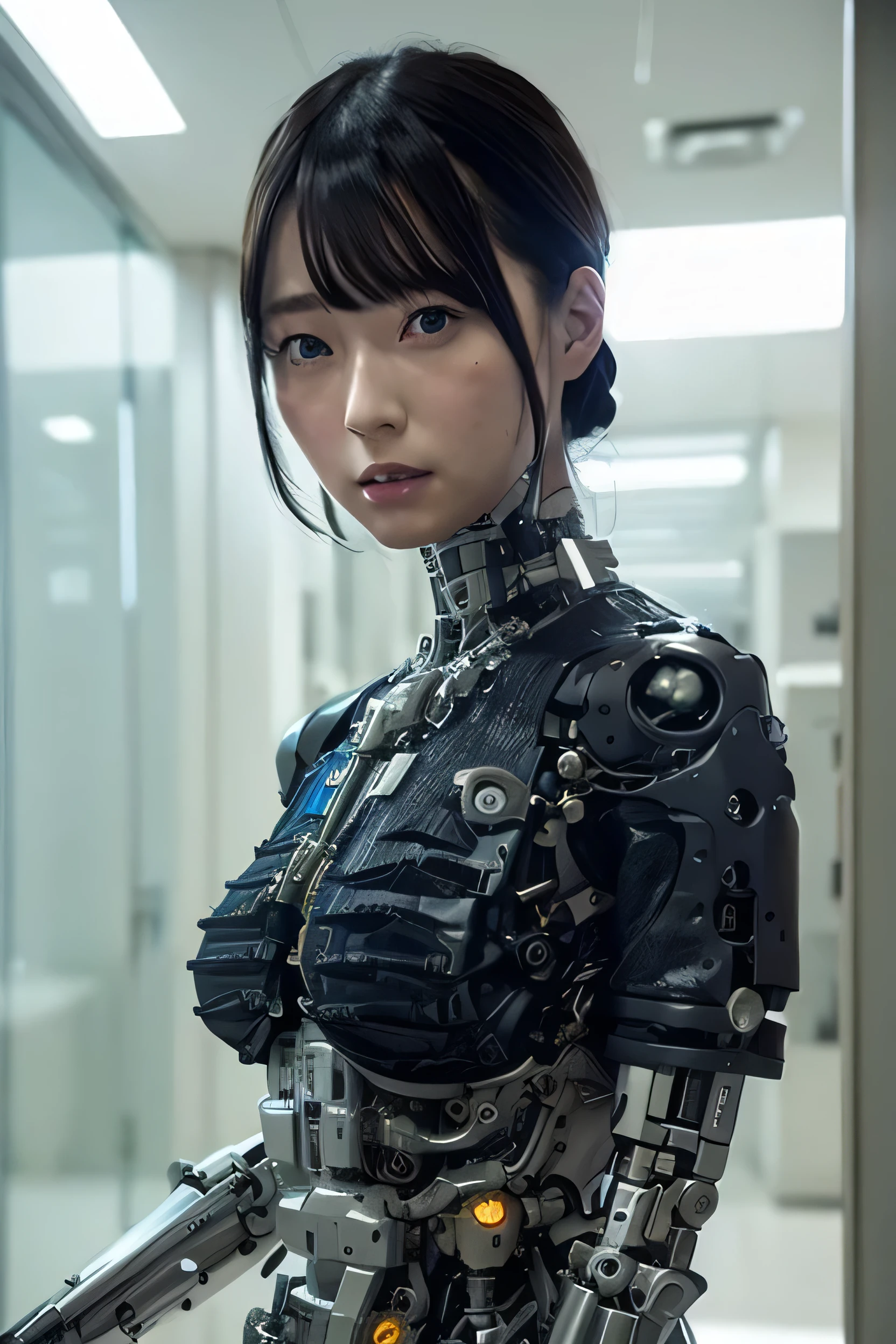 (masterpiece, best quality:1.2), (8k uhd, 16k, 32k, ultra high res), Steampunk, fictional WWII former Japanese Imperial Army armored car and cyborg Japanese female soldier, beautiful face, torn pants, dirty clothes, very intricate details, olive drab paint, peeling paint, weathering, fortress attack, realistic photo, taken with Fuji film X-T30+Nokton. HDR10