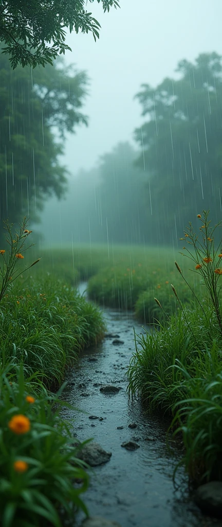 rain nature No people