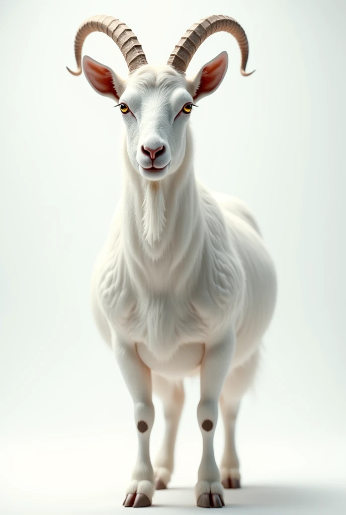 Goat with white background
