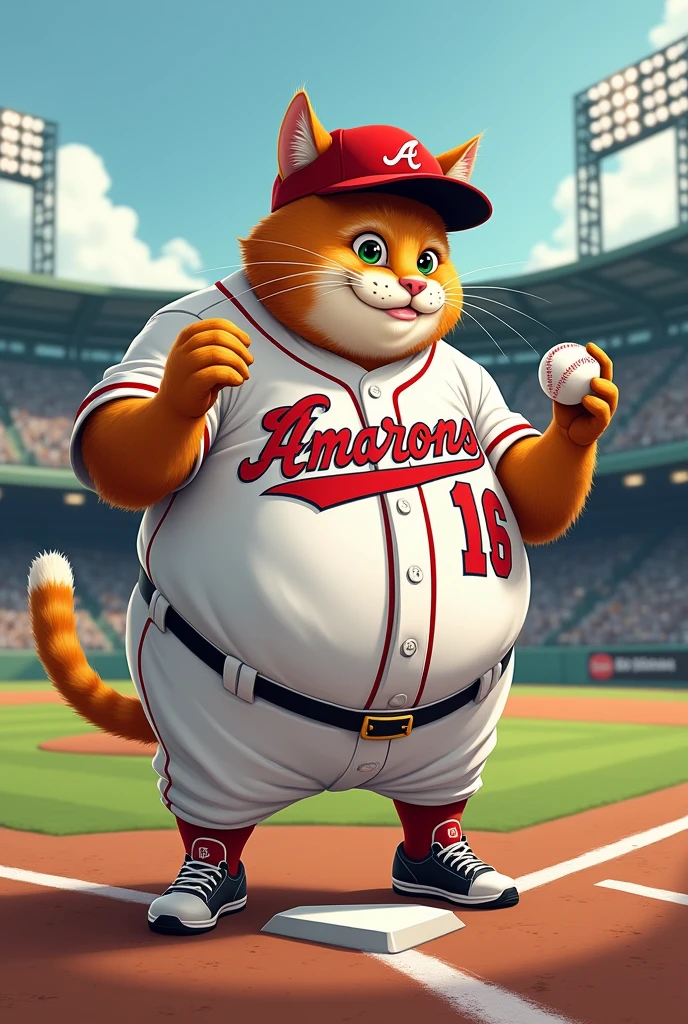 Baseball player fat cat、Steals