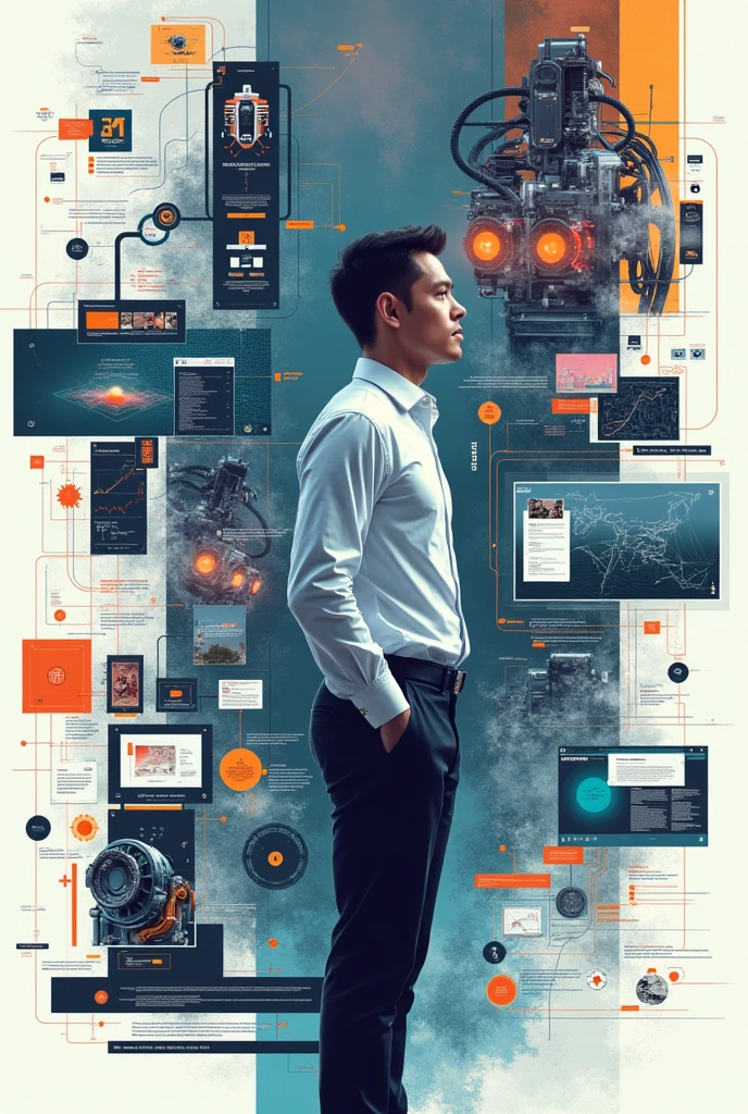a Vision board for training as a mechatronics engineer in German 