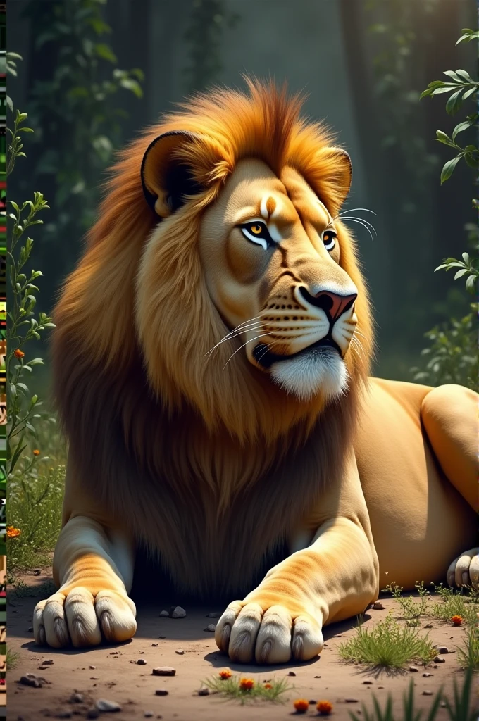 Lion in the ground