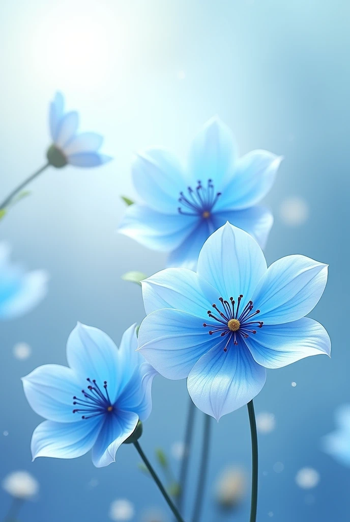 flowers blue background 