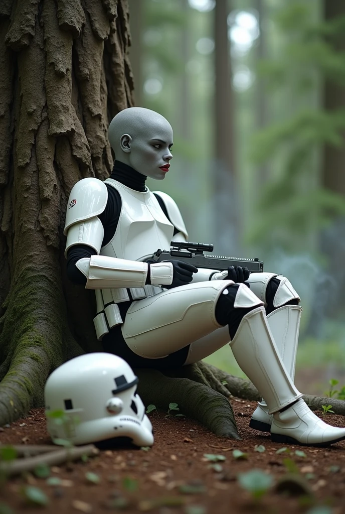 wearing shiny stormtrooper armor, a Star Wars imperial agent, wearing stormtrooper armor!, imperial Star Wars style, storm trooper, stormtrooper, trooper, female stormtrooper, stormtroopers, Star Wars character, armada,