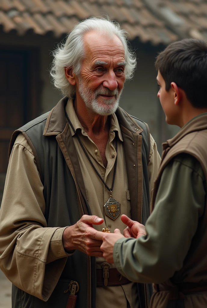Prompt 4: The old man refuses the reward, saying he was just doing what was right.
ا