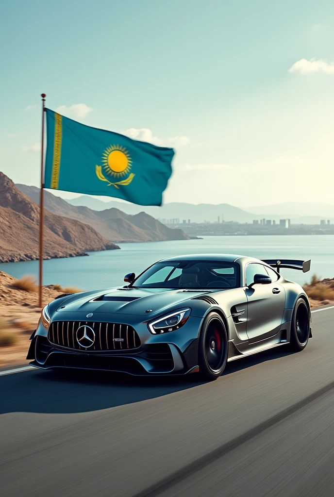 Mercedes Amg Gtr kazakhstan flag 
 Aqtau