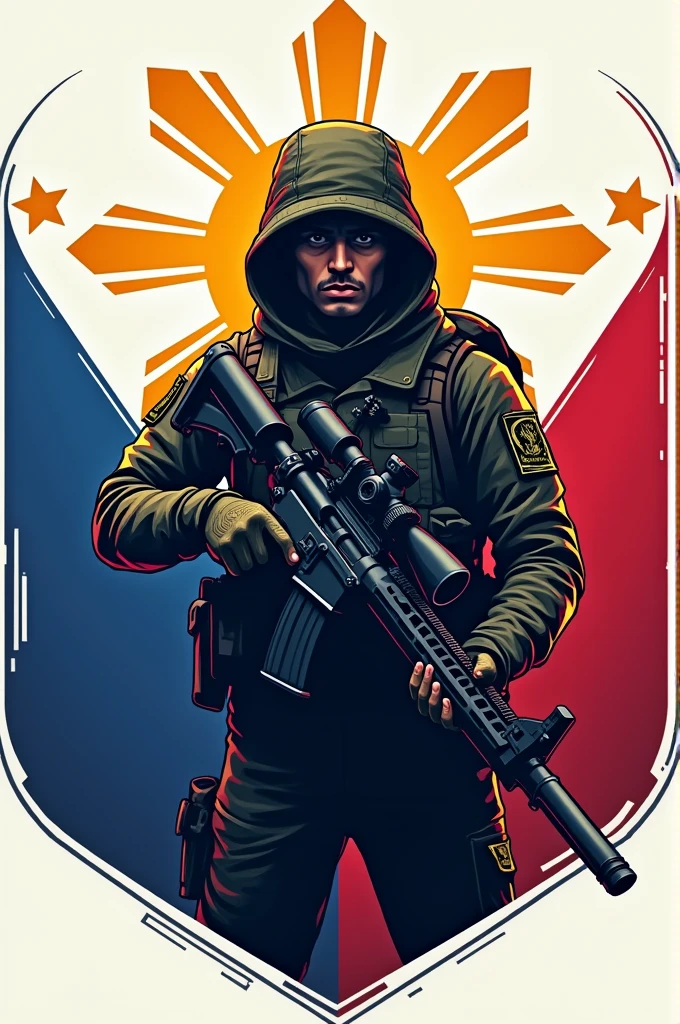 Philippine flag gaming logo for sniper squad