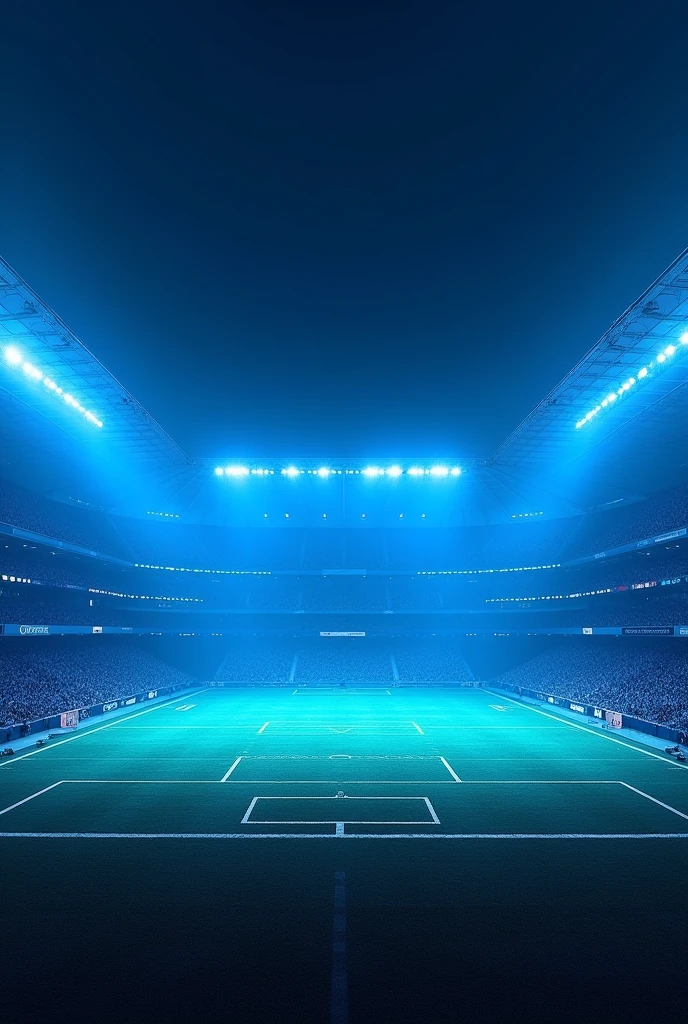 Football stadium background with blue light