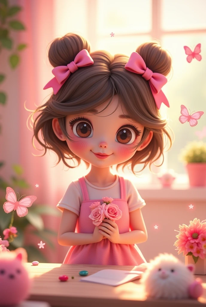 cute/animal/Beauty lover/Beauty teacher/Buzz/Beloved character/kind/Theme colorPink