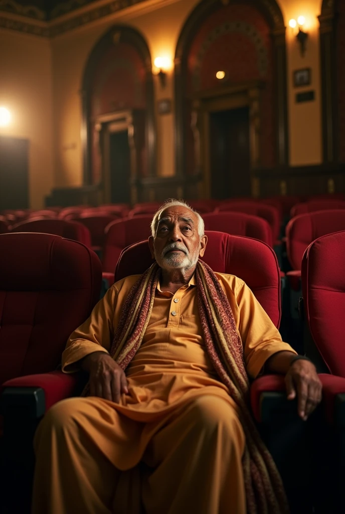 Indian man, movie theatre