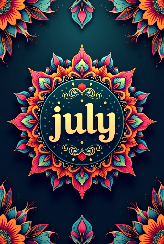 Make a Logo with, "July L2 Content Sharing" written over it. Give the font Indian cultural touch and background should be indian traditional and aesthetic. The name on the logo should be -: July L2 Content Sharing
