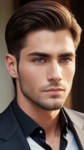 A handsome Asamoneus man focus on the face