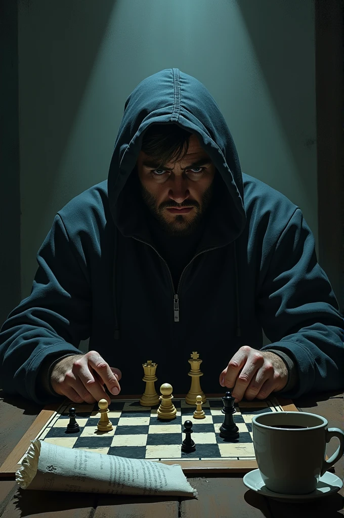 Chess player suffering