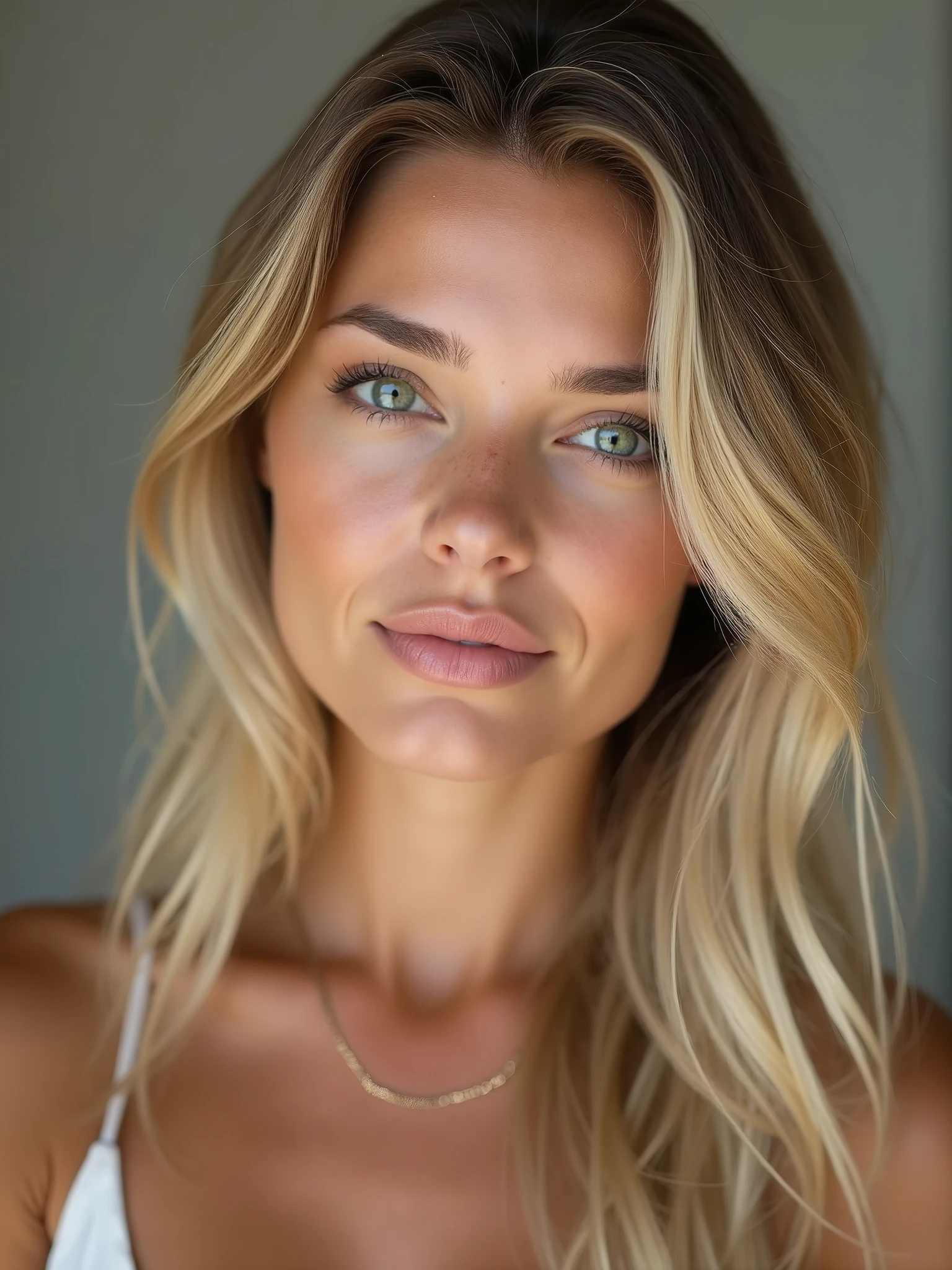 visage d'une blonde 25 ans sexy photo réel