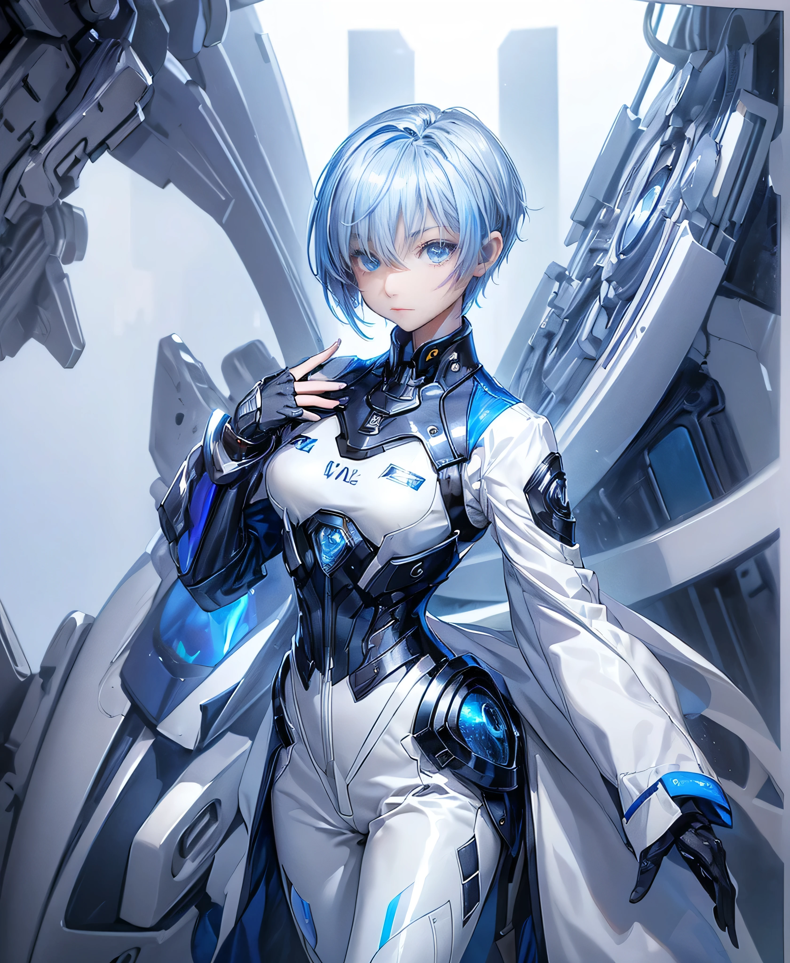 ((4K works))、​masterpiece、(top-quality)、1 beutiful girl、Slim body、tall、((Black Y-shirt and white pants、Charming street style))、(Detailed beautiful eyes)、Daytime city、in the task、((Face similar to Carly Rae Jepsen))、((Short-haired white hair))、((Smaller face))、((Neutral face))、((Bright blue eyes))、((American adult women))、((Adult female 26 years old))、((cool lady))、((Like a celebrity))、((Smiling expression))、((Korean Makeup))、((elongated and sharp eyes))、((Happy dating))、((boyish))、((Upper body photography))、Professional Photos、((Shot alone))、Villain