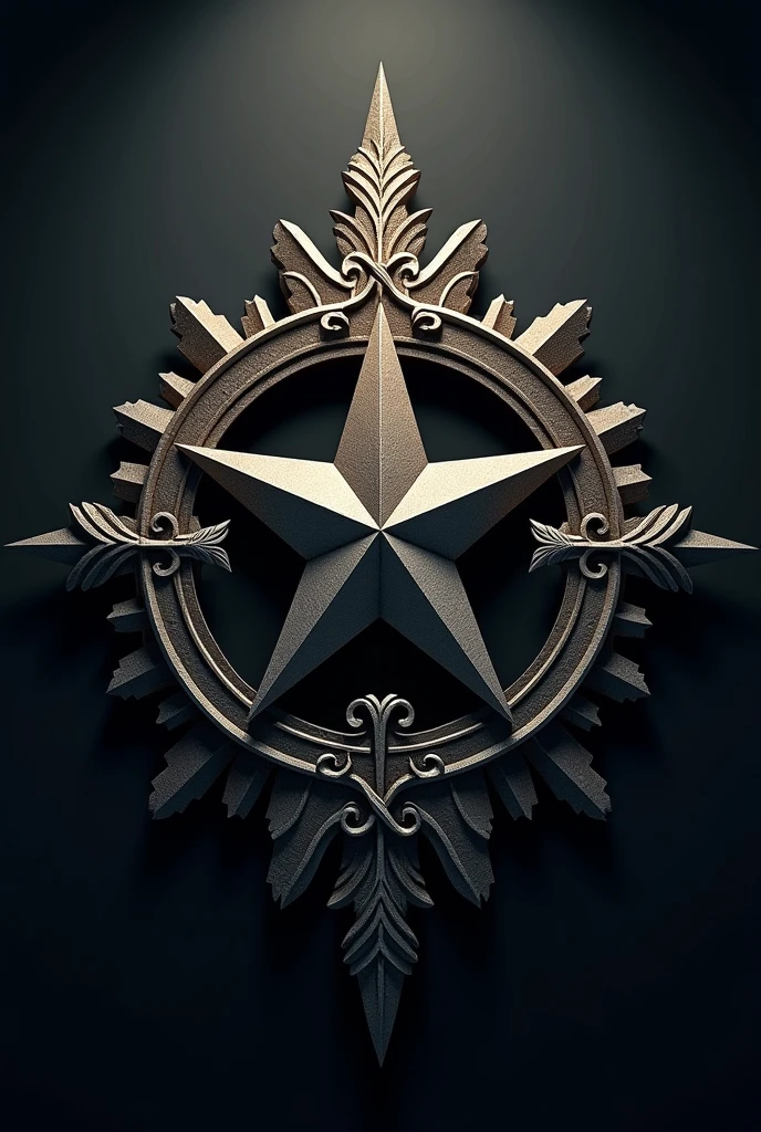 Military guild emblem philippines metallic symbol