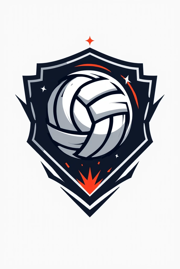 Create a logo of a volleyball club add text united spikers
