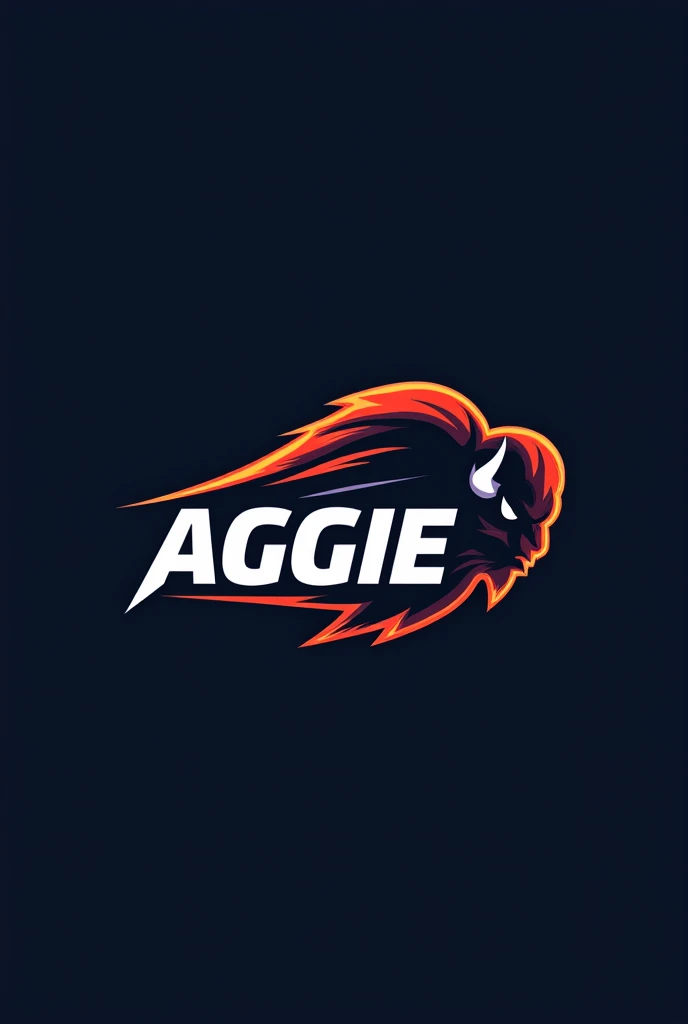 AGGIE51 text logo, buffalo theme, cool, modern.