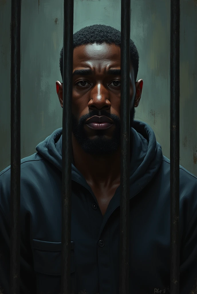 Black man in jail
