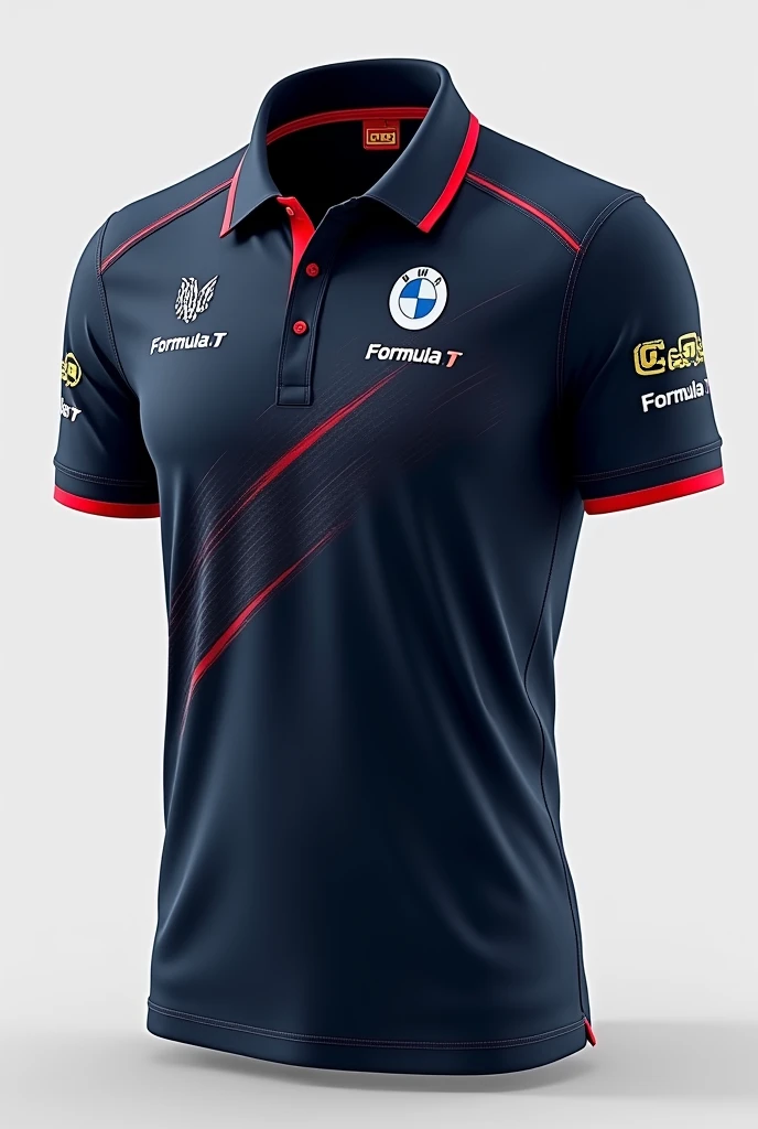 Create me a polo shirt that has to do with Formula 1, for my school promotion Generate me 3 more