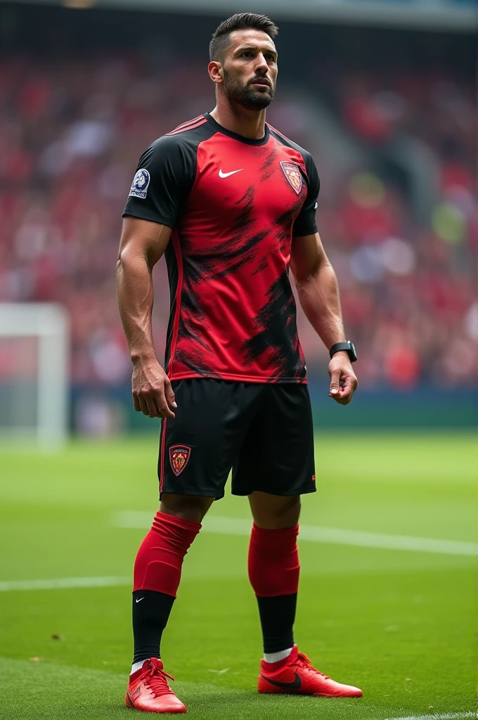 Football jersey Red and black colour