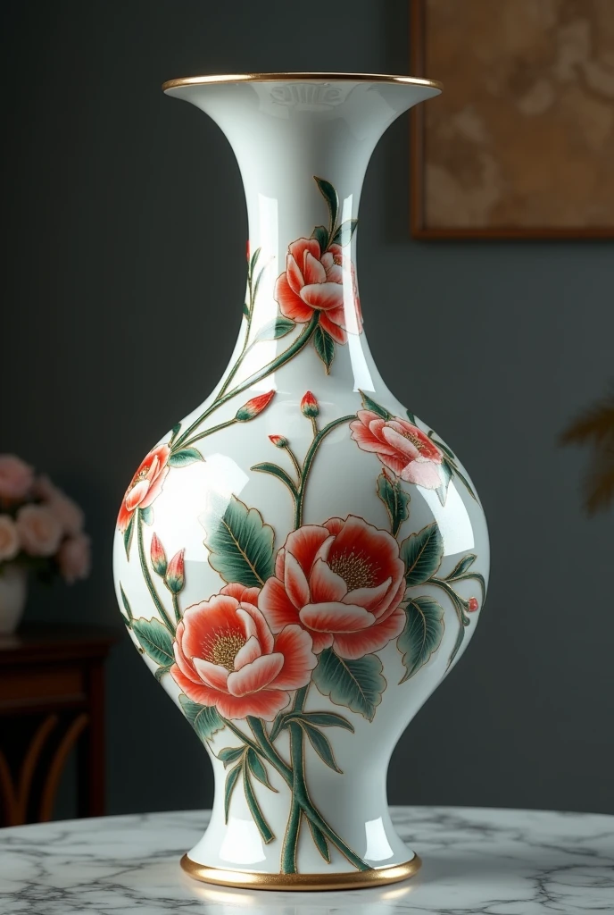 a detailed ceramic vase, detailed ceramic vase, ornate ceramic vase, intricate ceramic vase, delicate ceramic vase, high quality ceramic vase, ceramic vase with floral patterns, ceramic vase with elegant design, beautiful detailed ceramic vase, photorealistic ceramic vase, (best quality,4k,8k,highres,masterpiece:1.2),ultra-detailed,(realistic,photorealistic,photo-realistic:1.37),studio lighting,extreme detail description,professional,vivid colors