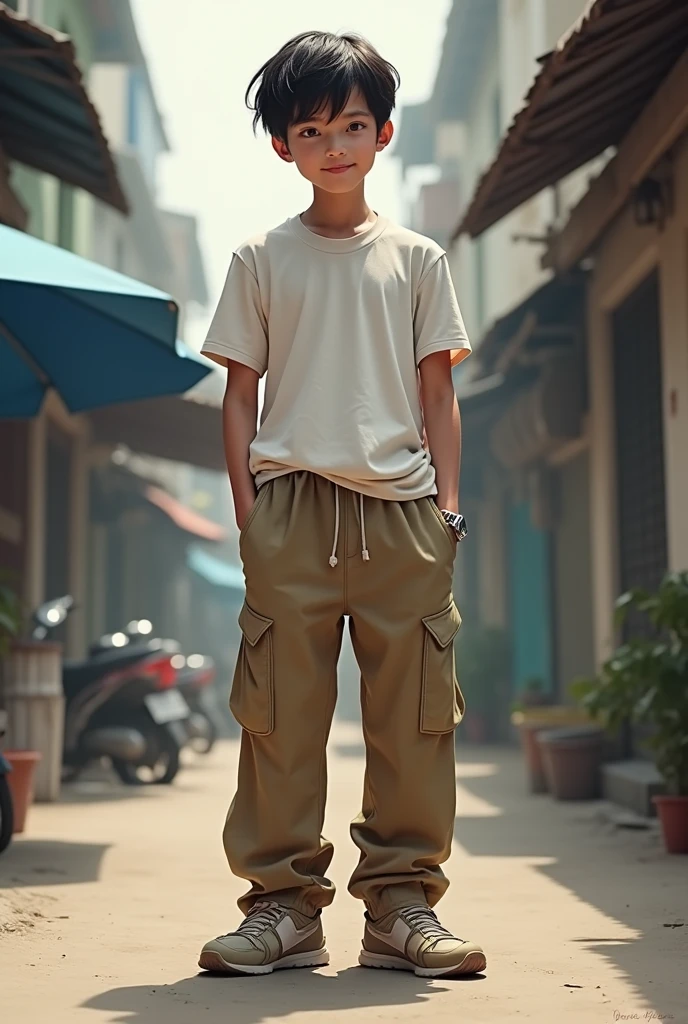 Thai boy wears pants that are sagging