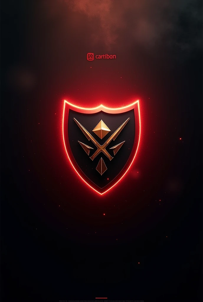 Football club logo red and black and gold